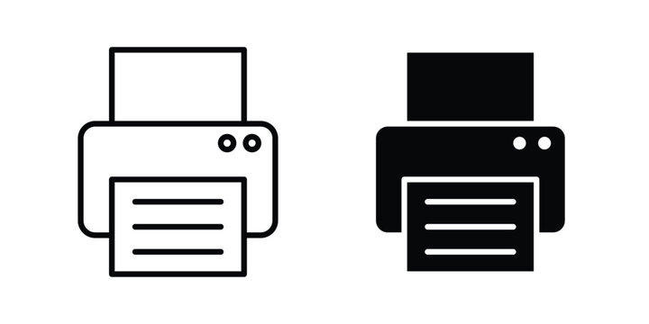 Printer icon concept editable. Best for web ui design