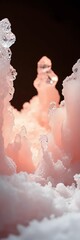 Fototapeta premium Crystalized sugar formations, sharp, delicate architecture blooming from a sweet void, a frozen edible landscape , macro, sugar