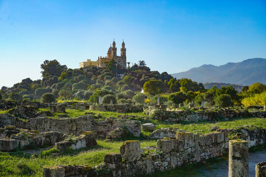 Historical View of the Saint Augustine Basilica Near the Ancient Roman Ruins of Hippo Regius in Annaba, Algeria