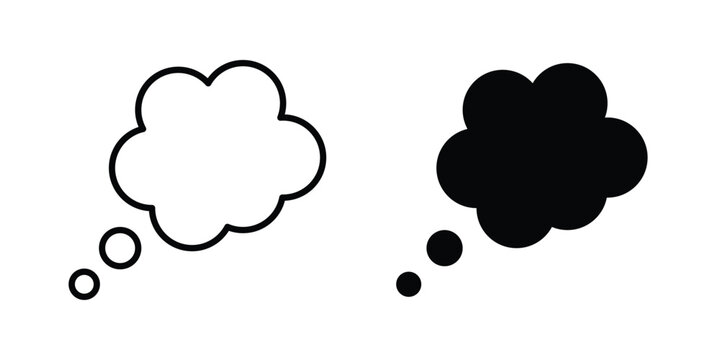 Think bubble icon concept editable. Best for web ui design