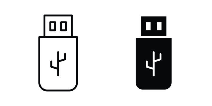 usb drive icon concept editable. Best for web ui design
