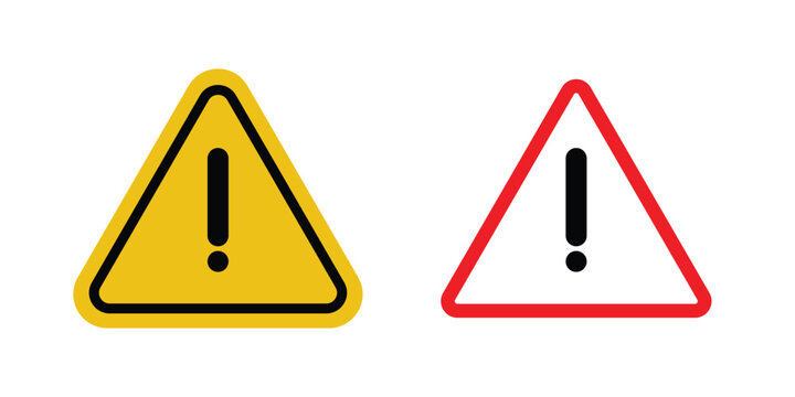 Warning triangle icon concept editable. Best for web ui design