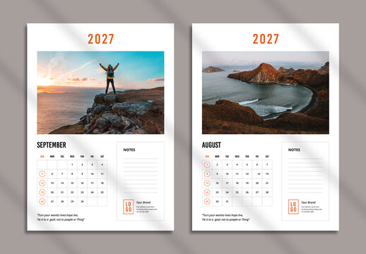 Wall Calendar Template 2026