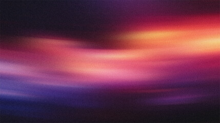 Purple and orange cinematic light streaks with grainy noise texture for dark atmospheric backgrounds and creative visual art. © Mdmohidulislam