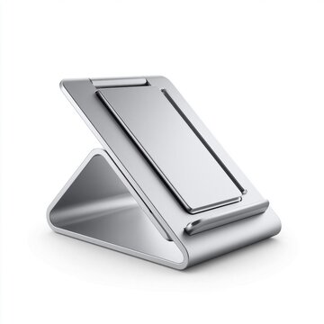 Modern minimalist laptop stand design isolated