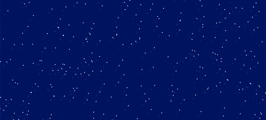 Obraz premium Falling snow seamless background. Repeated white snow at night sky wallpaper. Vector repeating snowfall pattern. White snowflakes, dots, ice specks for Christmas decor. Winter blizzard weather overlay