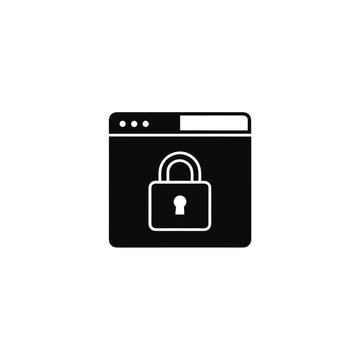 Secure browser window with padlock icon indicating privacy protection