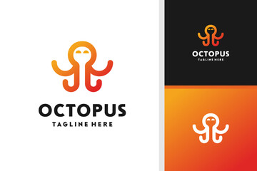octopus logo with modern style,  graphic design illustration. © i.d99d