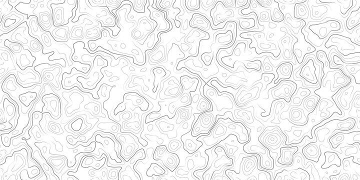 Gray abstract topographic map contour lines pattern on white background_1
