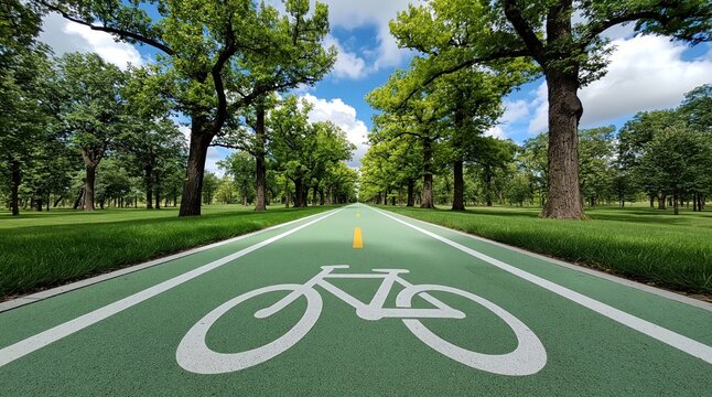 Invigorating cycle route through a vibrant urban landscape