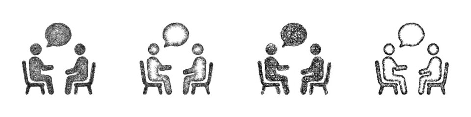 Sketch counseling icon design set © David Zydd