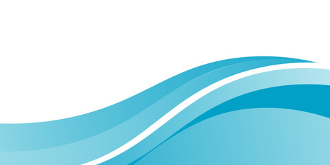 Fototapeta premium Blue and white business wave banner background. vector