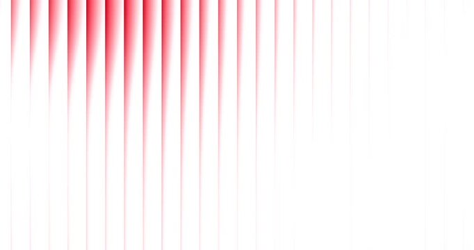 Abstract minimalist red and white 3D linear gradient background video &mdash; vertical rhythmic stripes, sharp geometric transition, clean corporate motion, high contrast visual, futuristic 4K looping.