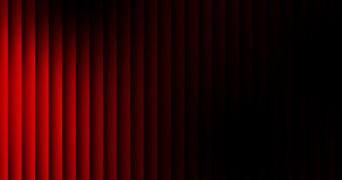 Dark red black neon stripe abstract background video with glowing vertical light bars, cinematic gradient fade, smooth shadow depth, futuristic minimal texture, soft luminous glow, modern 4K loop.