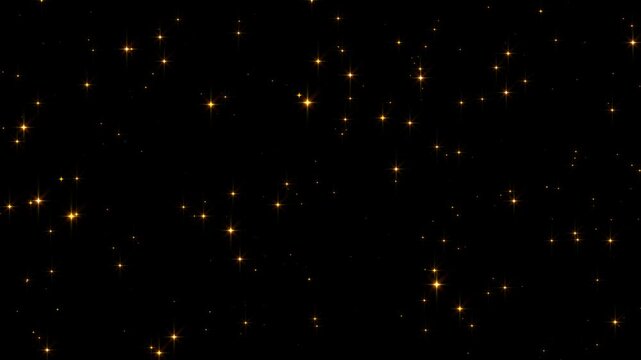golden stars glitter shiny star lights twinkle alpha channel animation ,holiday christmas new year isolated social media motion design element