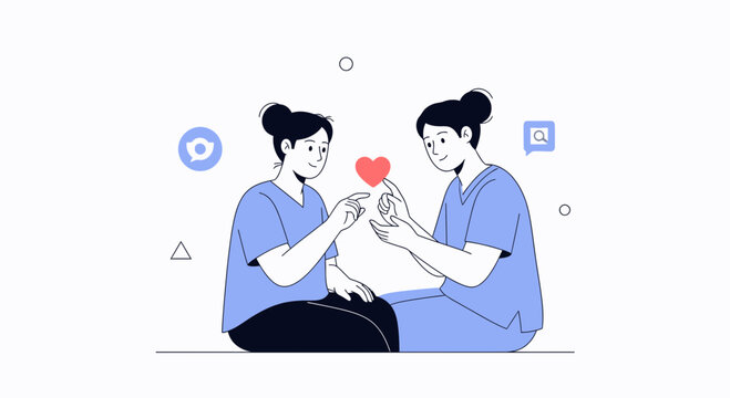 Two women sharing love and connection