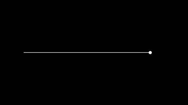 Simple animation of filling an empty line. Concept of loading, unloading and waiting for a progress bar. Play seek bar animation