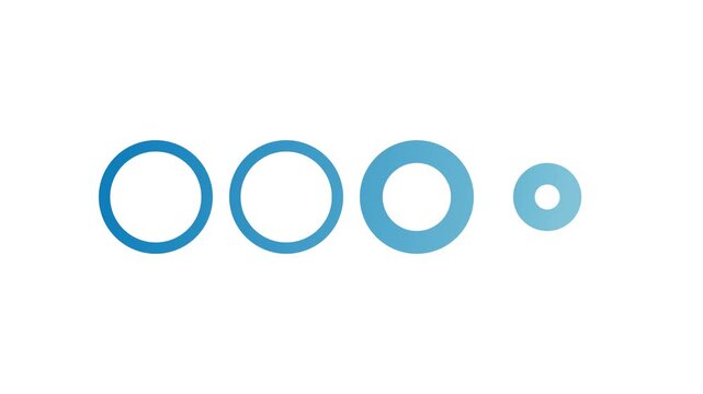 Four circles appearing in a photo frame. Motion graphic video animation of medical infographics.
