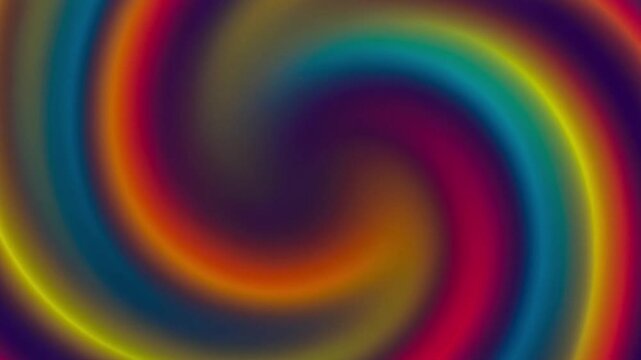 IMAX Macro of Color Shifting Gradient Vortex Rotating Slowly in 4K Hypnotic Motion