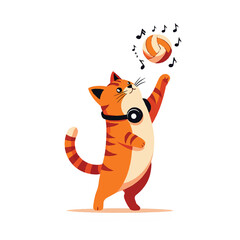 Music Volleyball Cat  © FarzanaAkter
