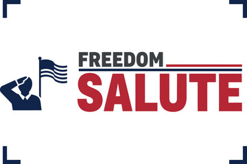 Freedom Salute 4th July Independence Day Patriotic Vector Banner with Soldier and American Flag © Safwan Creatives