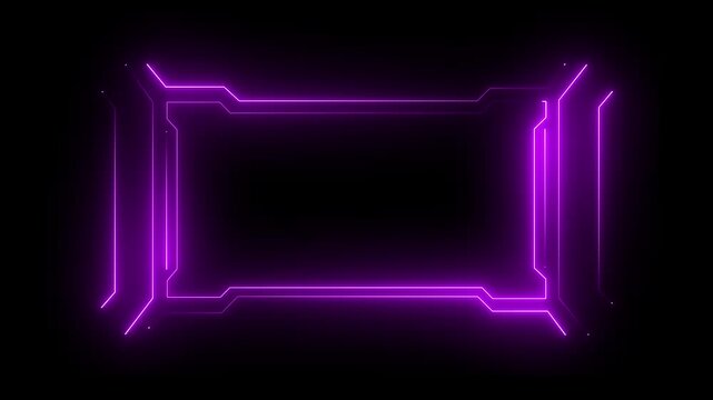 Futuristic digital HUD cyber frame technology for video overlay templates. Digital HUD futuristic motion graphic element cyber black background. pink color icon