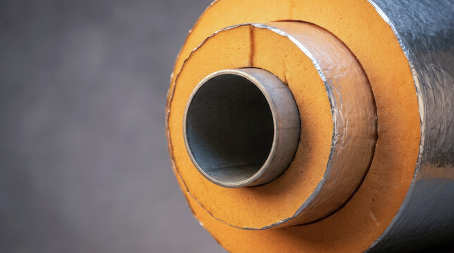 Industrial pipe cross section with insulation and metal layers for energy efficiency, Energy Efficiency Engineering