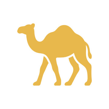 Simple Camel Dromedary Animal Icon Vector Illustration