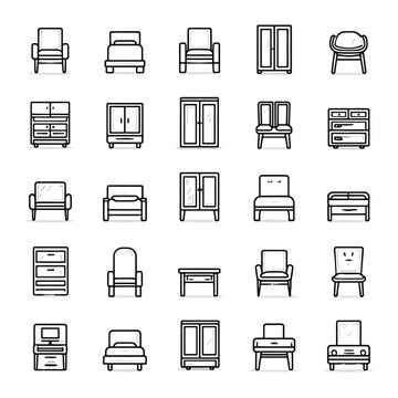 Collection of various furniture pieces.