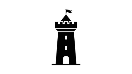 Castle Silhouette Icon On White Background high quality © Creator Rima  Akter