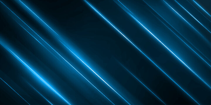 An abstract blue background featuring glowing light waves and dark digital textures creates a motion design wallpaper with purple energy lines and a neon laser glow