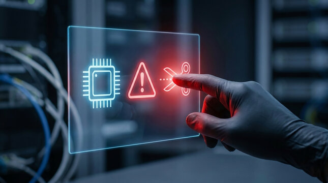 Cybersecurity threat detection and prevention with advanced AI technology, protecting digital assets from online risks and intrusions
