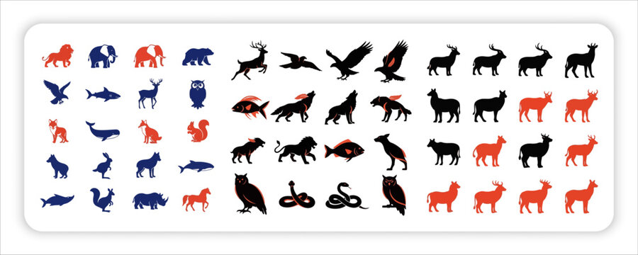 Animal Silhouettes Elements Collection
 Web