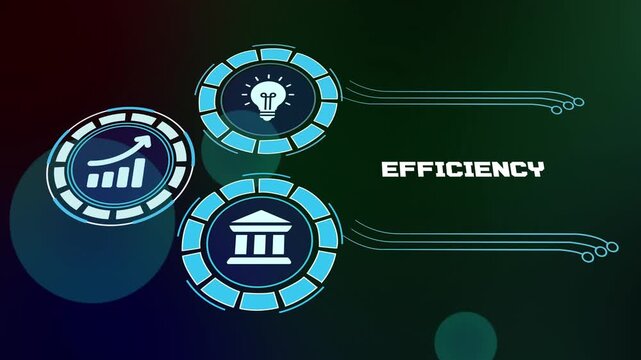 Operational efficiency and process optimization digital concept. Visualizing streamlined business workflows and resource management for maximum results.