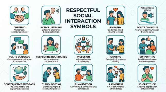 Respectful Social Interaction Symbols for Communication and Empathy.