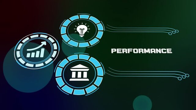 Peak business performance and analytical data tracking concept. Abstract visualization of high-level output, key results, and professional excellence.