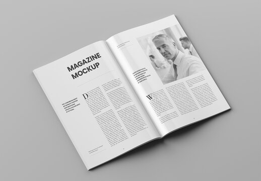 Open Magazine Mockup