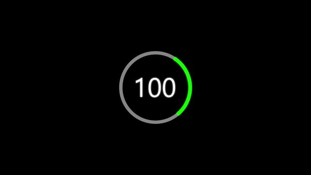 Simple circle loading animation 0 to 100 loading animation.