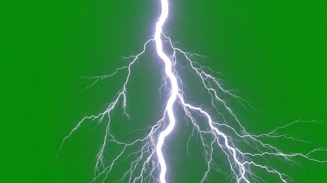 Bright electric bolt flashes through heavy clouds during stormy weather conditions and illuminates the dark atmosphere while powerful energy discharges across the sky in a dramatic natural