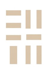 Fototapeta premium Abstract geometric shapes in beige and white composition