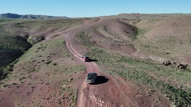 The steppes and rocky hills of Kazakhstan