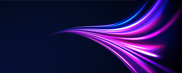 Obraz premium Bright Neon Funnel Composition With Twisting Energy Flow, Shiny Particle Sparks And Vibrant Rotational Motion Background Design