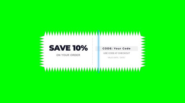 Save 10 Percent Discount Coupon Vouchers on Green Screen
