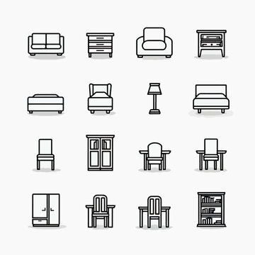 Collection of various furniture pieces.