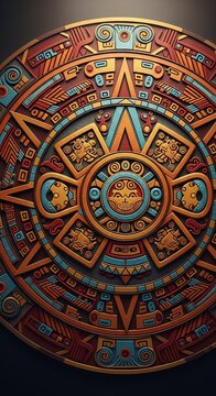 古代文明の太陽模様、精巧な装飾、歴史的遺物、儀式用具、神秘的なシンボル
