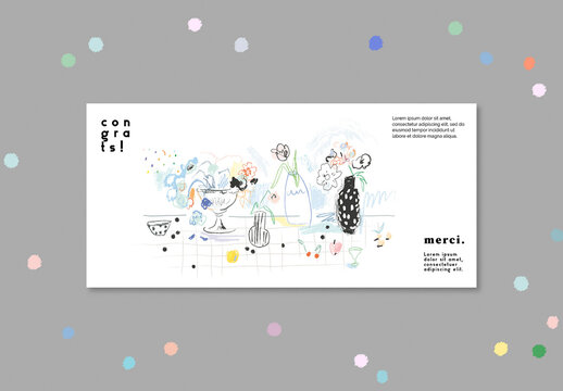 Floral Aesthetic Card Layout