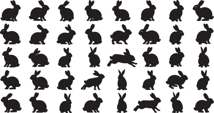 Black silhouette of various birds perched in a grid bird perched grid layout bird shapes