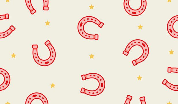 Horseshoe pattern background vector design