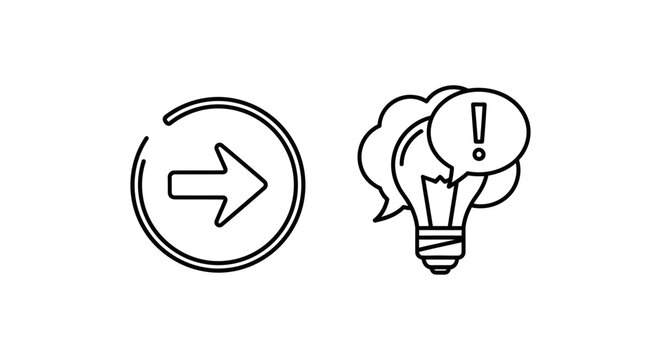 Walkthrough start and intro tip icons with lightbulb walkthrough lightbulb tutorial explanation learning information communication solution business presentation template elements