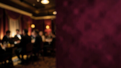 Naklejka premium Elegant dinner gathering in a sophisticated restaurant setting